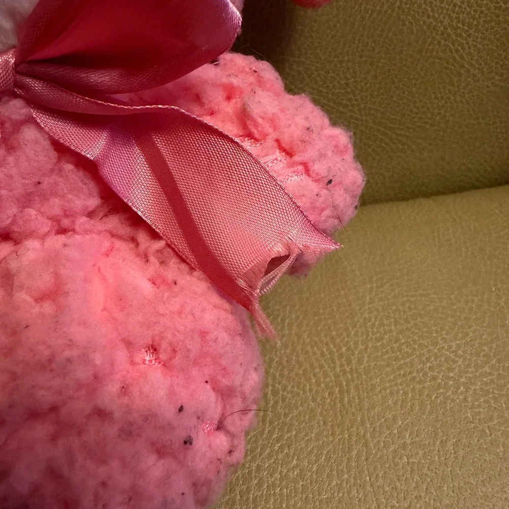 Sanrio My Melody Pink Bear Costume Sherpa Plush 7 Inch Satin Bow - Picture 6 of 10
